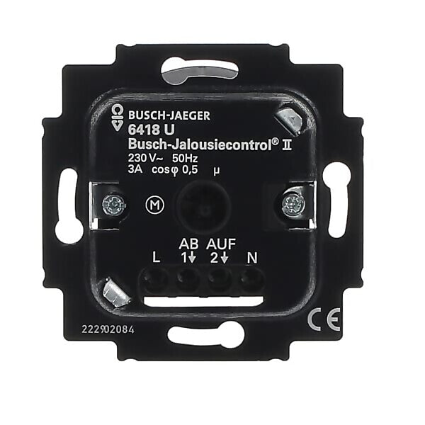 Busch-Jaeger Jalousie-Basis-Einsatz 2Schliesser 3A 690VA 6418 U